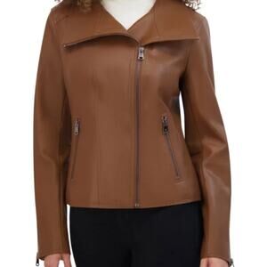 KENNETH COLE Women's Faux Leather Moto Jacket - Size XL - NWT